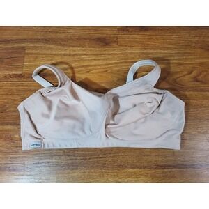 Glamorise 48F Sports Bra Tan MagicLift Seamless Wireless Back Closure 1006